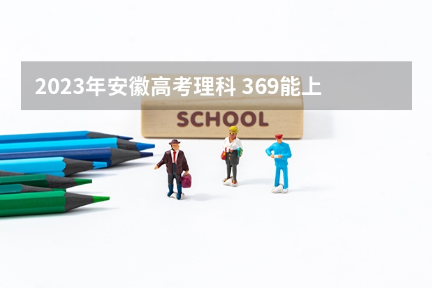 2023年安徽高考理科 369能上什么大学