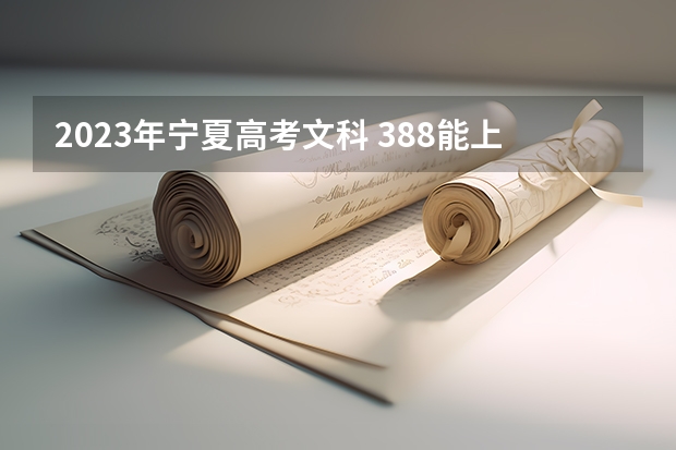 2023年宁夏高考文科 388能上什么大学