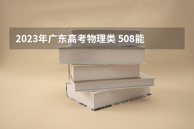 2023年广东高考物理类 508能上什么大学