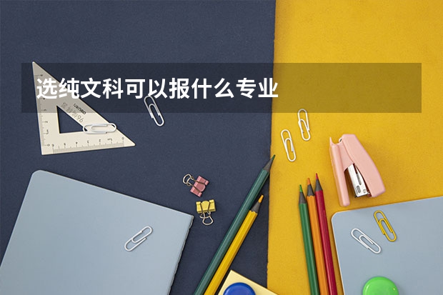选纯文科可以报什么专业