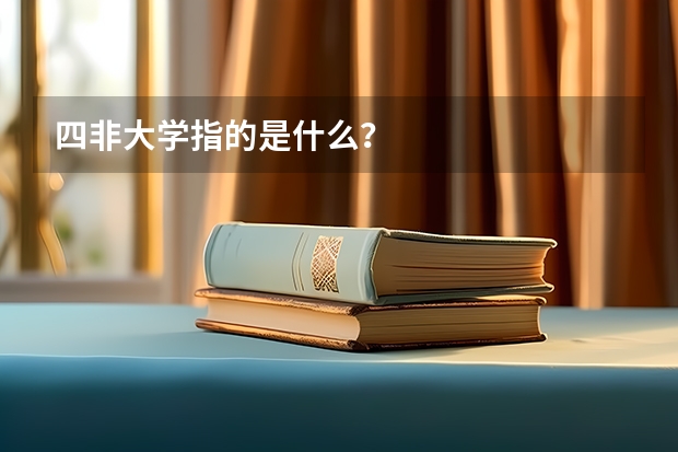四非大学指的是什么？
