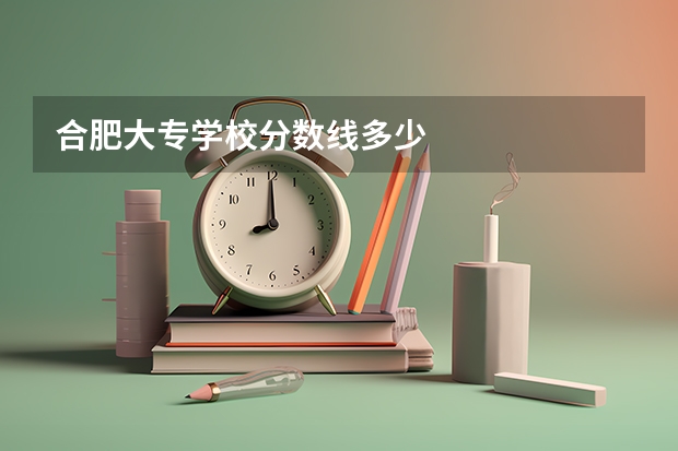 合肥大专学校分数线多少