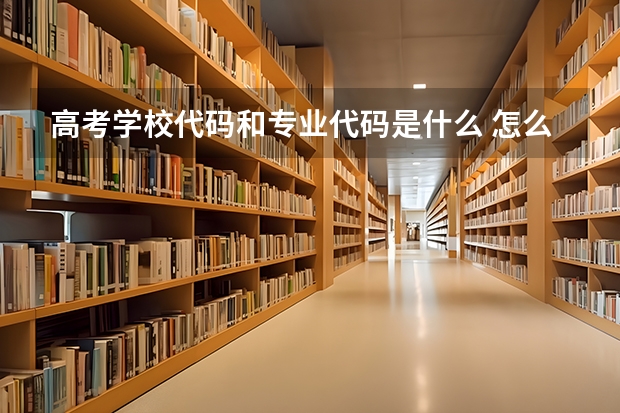 高考学校代码和专业代码是什么 怎么查询
