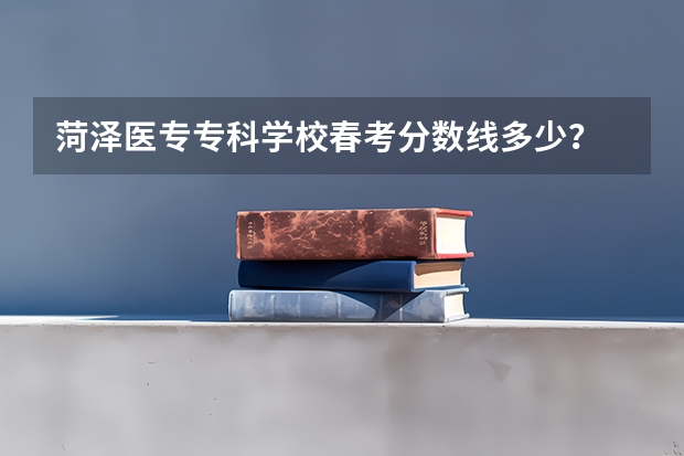 菏泽医专专科学校春考分数线多少？