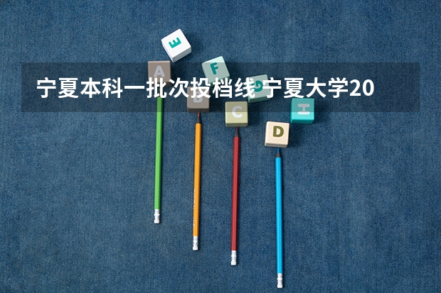 宁夏本科一批次投档线 宁夏大学2023录取线