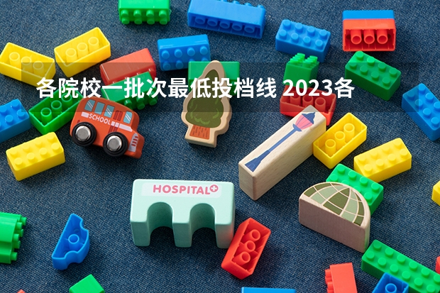 各院校一批次最低投档线 2023各院校最低投档线