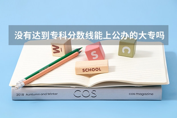 没有达到专科分数线能上公办的大专吗？