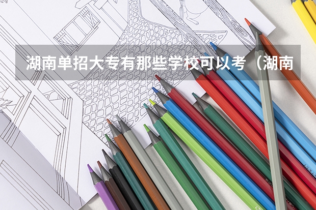湖南单招大专有那些学校可以考（湖南省单招学校排名榜及分数）