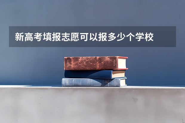 新高考填报志愿可以报多少个学校