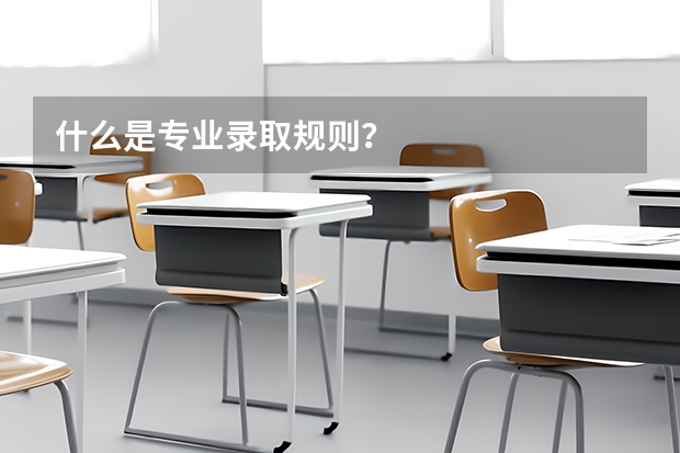 什么是专业录取规则？