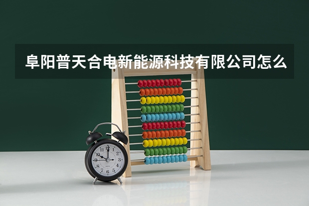 阜阳普天合电新能源科技有限公司怎么样？