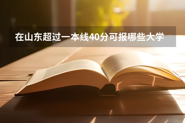 在山东超过一本线40分可报哪些大学
