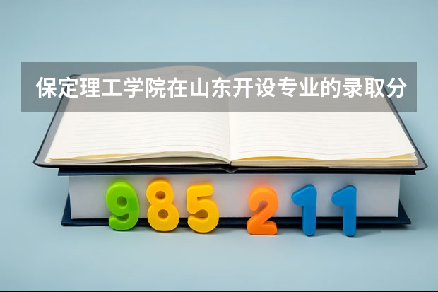 保定理工学院在山东开设专业的录取分数线