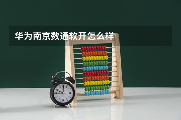 华为南京数通软开怎么样