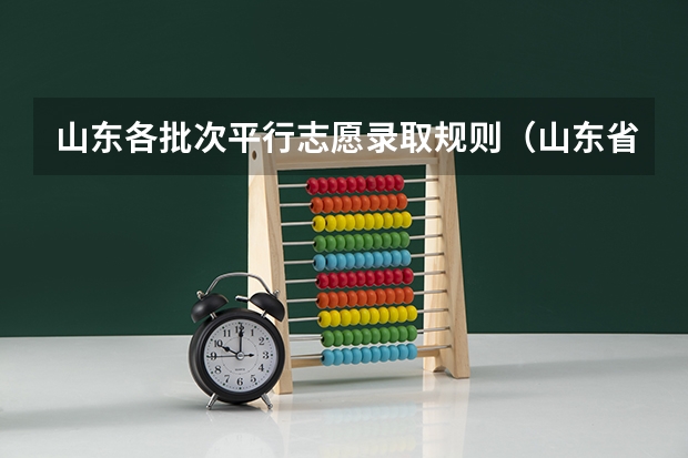 山东各批次平行志愿录取规则（山东省新高考志愿填报规则）