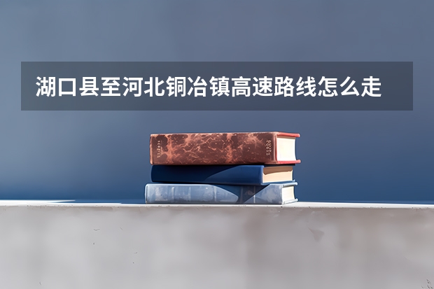 湖口县至河北铜冶镇高速路线怎么走