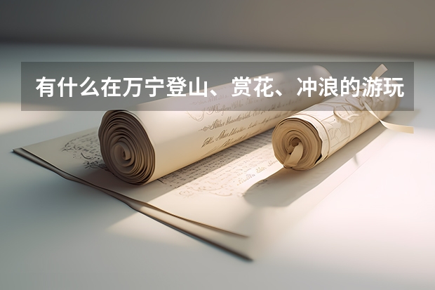 有什么在万宁登山、赏花、冲浪的游玩攻略分享？