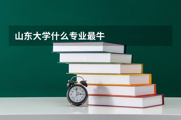 山东大学什么专业最牛