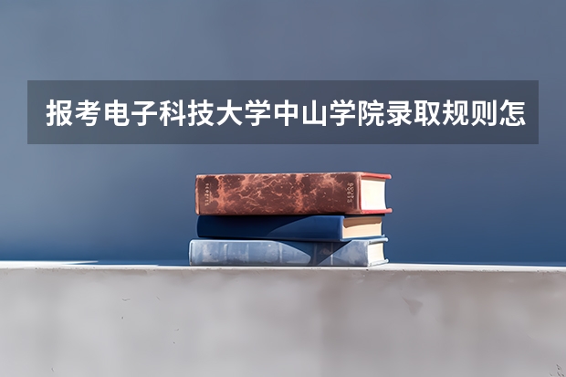 报考电子科技大学中山学院录取规则怎么样 学校院系情况