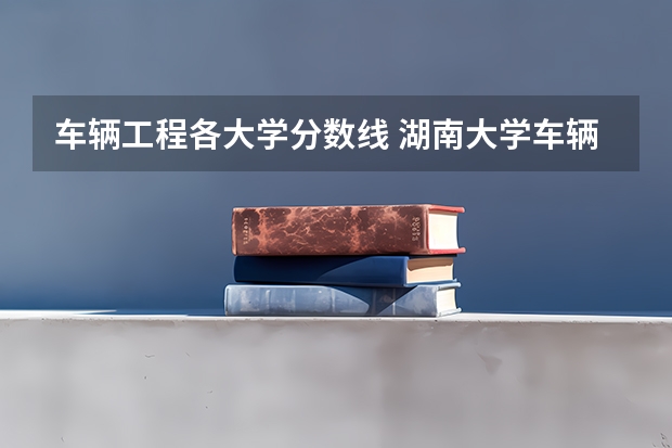 车辆工程各大学分数线 湖南大学车辆工程考研分数线