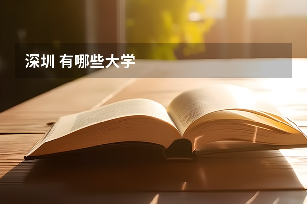 深圳 有哪些大学