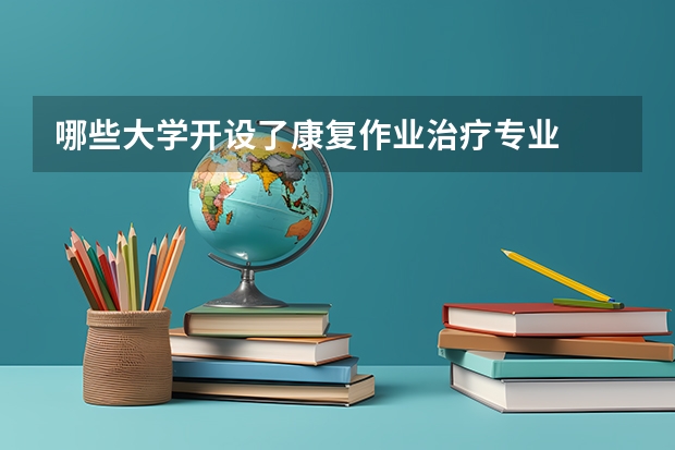 哪些大学开设了康复作业治疗专业