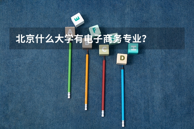 北京什么大学有电子商务专业？
