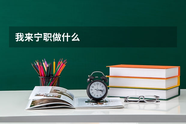 我来宁职做什么