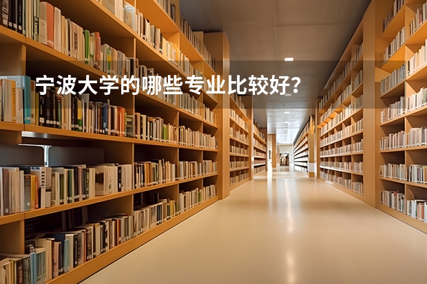 宁波大学的哪些专业比较好？