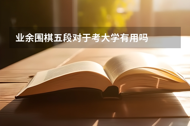 业余围棋五段对于考大学有用吗