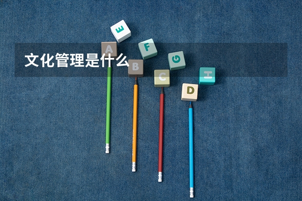 文化管理是什么